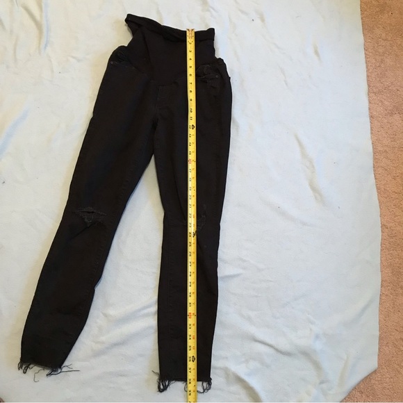 Mother Maternity Distressed Black Jeans Size 30/ 10 - Picture 6 of 9